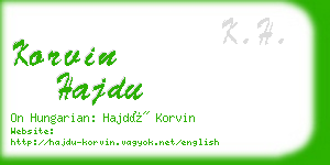 korvin hajdu business card